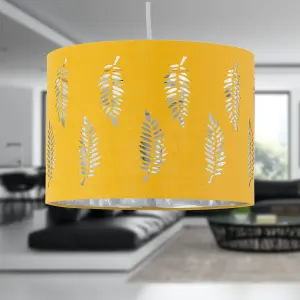 First Choice Lighting Fern Ochre Cut Out 30cm Pendant Lightshade