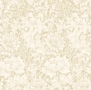 Hoopla Walls Chrysanthemum  Flax Smooth Matt Wallpaper