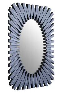 Interiors by Premier Jade Grey Sunburst Wall Mirror