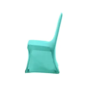 Polyester Spandex Chair Cover for Wedding Decoration - Turquoise, Pack of 1