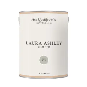 Laura Ashley Soft Silver Matt Emulsion paint, 5L