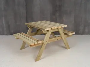 Fortem Pub Style Picnic Table Benches Set (3ft, Natural finish)