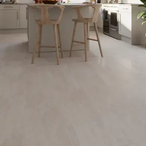 GoodHome Mambo Beige Natural Travertine effect Click vinyl Flooring Sample