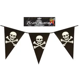 Henbrandt 12 Foot Pirate Bunting Black/White (One Size)