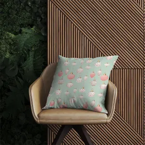 Christmas Decorations Pink And Green Outdoor Cushion 60cm x 60cm