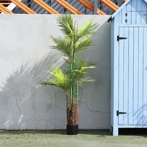 Artificial Palm Tree Fake Plant House Plant in Black Pot 150 cm