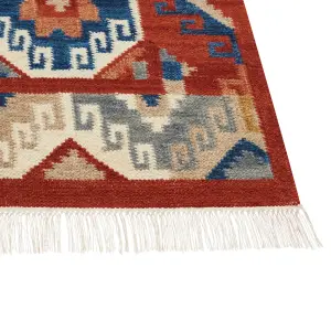 Wool Kilim Area Rug 200 x 300 cm Multicolour LUSARAT