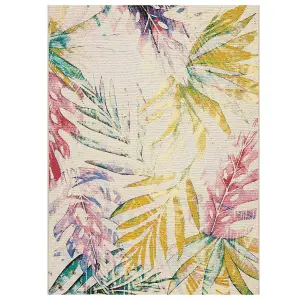 MultiColoured Outdoor Rug, Abstract Stain-Resistant Rug For Decks Patio Garden, Modern Outdoor Area Rug-200cm X 285cm