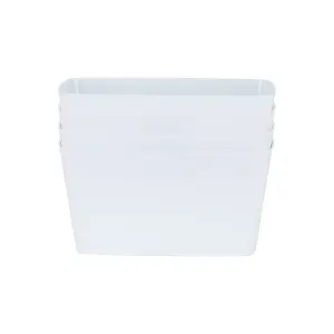 Wham Set 4 Studio 30cm Rectangular Plastic Trough Ice White