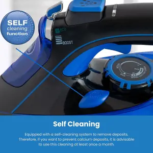 Hamilton Beach Pro SteamMax 3000w Blue & Black Steam Iron