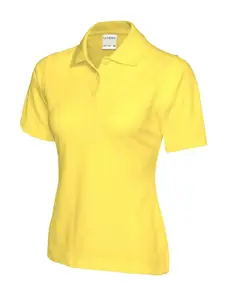 Uneek - Unisex Ultra Cotton Poloshirt - 100% Ring Spun Combed Cotton - Yellow - Size M