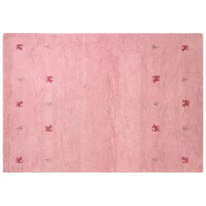 Wool Gabbeh Area Rug 160 x 230 cm Pink YULAFI