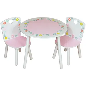 Childrens Country Cottage Table & Chair Set, Preschoolers Study Activity, Kids or Toddlers