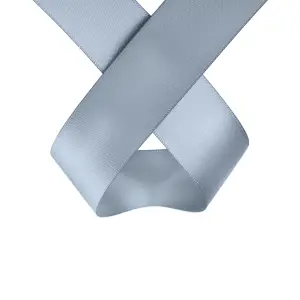 Silver Double Sided Satin Ribbon Polyester Ribbon Roll, 50mm x 10 metres