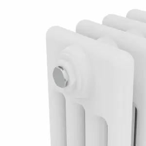 Right Radiators 600x1460 mm Horizontal Traditional 4 Column Cast Iron Style Radiator White