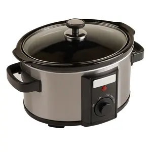 Charles Bentley 3.5L Slow Cooker  Black Removable Ceramic Bowl 180W