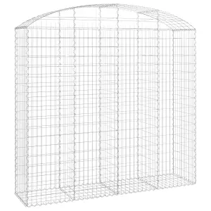 Berkfield Arched Gabion Basket 200x50x180/200 cm Galvanised Iron