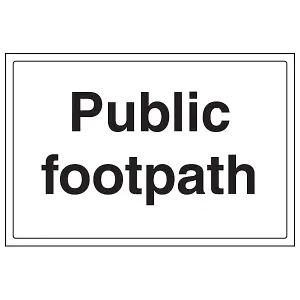 Public Footpath Agricultural Sign - Adhesive Vinyl - 300x200mm (x3)