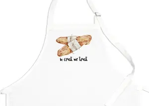 Purely Home Food Pun Novelty Kitchen Apron - Cooking & Baking Gift - In Crust we Trust