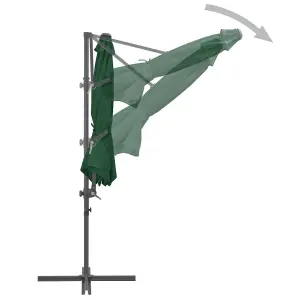 Berkfield Cantilever Umbrella with Steel Pole Green 300 cm