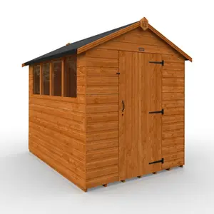 6 ft. W x 8 ft. D Solid Wood Shiplap Apex Garden Shed