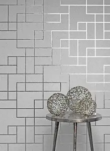 Fine Decor Platinum Square Geo Silver Wallpaper FD42491