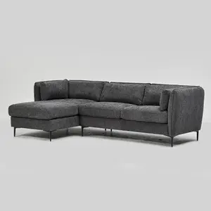 Axel Corner Sofa in Mikah Ashen Left Hand Facing