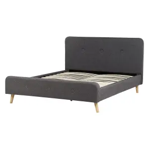 Fabric EU King Size Bed Grey RENNES II