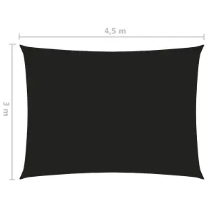 Berkfield Sunshade Sail Oxford Fabric Rectangular 3x4.5 m Black