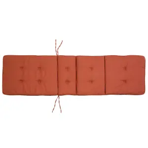 Sun Lounger with Cushion Wood Red AMANTEA