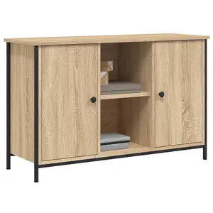 Berkfield TV Cabinet Sonoma Oak 100x35x65 cm Engineered Wood