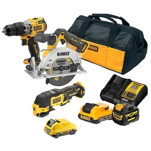 DeWalt DCK318P1D1 3PC 12V XR Brushless Kit Hammer Drill Multi Tool Saw +Batterys