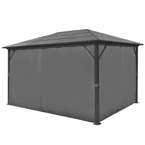 Berkfield Gazebo with Curtain Anthracite Aluminium 400x300 cm