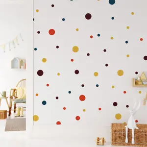 Retro Wall Stickers For Kids Rooms Polka Dots