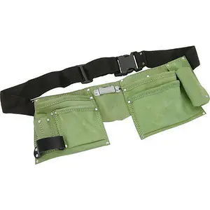 Tool Belt Garden Pouch 11 Pocket Leather Builders Adjustable Hammer CT2634