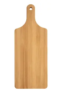 Interiors by Premier Large Bamboo Paddle Chopping Board, Rectangular Cutting Board for Kitchen, Natural Wood Chopping Board