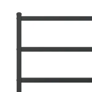 Berkfield Metal Bed Frame without Mattress with Footboard Black 120x190cm