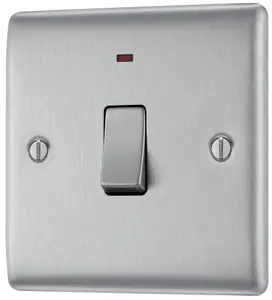 BG 20A Rocker Raised slim Control switch with LED indicator Matt