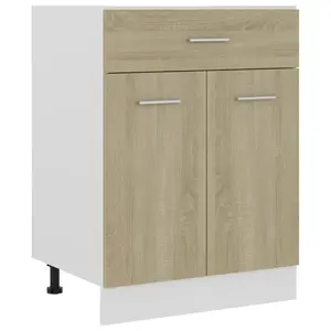 Berita Drawer Bottom Cabinet 60x46x81,5 cm Engineered Wood Sonoma Oak