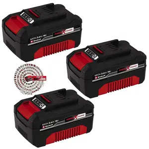 Einhell 3 X 3.0Ah 18V Battery Power X-Change PXC Rechargeable Dust Resistant LED