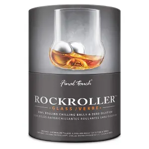 Original Products Final Touch Rock Roller Whiskey Glass & Ice Chillings Balls with Tong Set