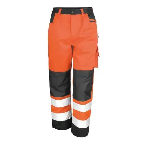 SAFE-GUARD by Result Unisex Adult Hi-Vis Cargo Trousers Fluorescent Orange (3XL)