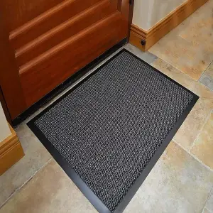 Dirt Trapper Barrier Door Mats Indoor/Outdoor, Heavy Duty Non-Slip Entrance Rug - Grey(60x90 cm)