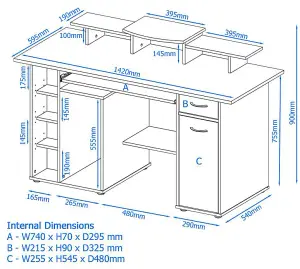 San Diego Computer Desk in Walnut Look