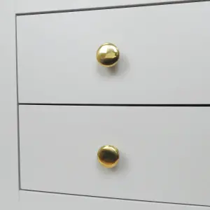 Oakcrafts - Solid Brass Cabinet Knob - 35mm Diameter - Pack of 4