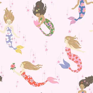 Cath Kidston Mermaids Wallpaper Multi 182534