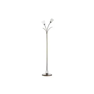 Luminosa Antea 2 Light Multi Arm Floor Lamp, Meteorite