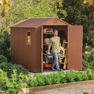 Keter Darwin 6 ft. W x 8 ft. D Apex Outdoor Garden Shed