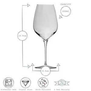 Bormioli Rocco - Inalto Tre Red Wine Glasses - 650ml