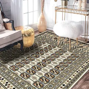 Cream Traditional Bokhara Rug - Texas